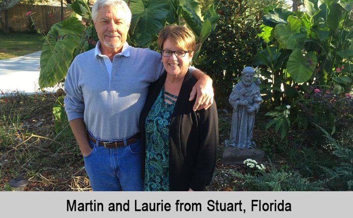 Martin and Laurie from Stuart, Florida.
