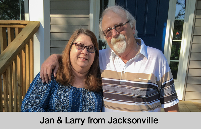 Jan and Larry from Jacksonville.