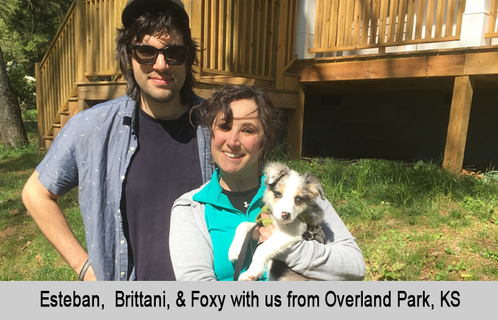 Esteban, Brittani and Foxy with us from Overland Park, Kansas