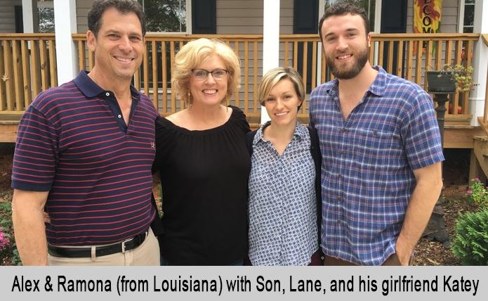 Alex and Ramona, from Louisiana, with Son, Lane and his girlfriend, Katey.