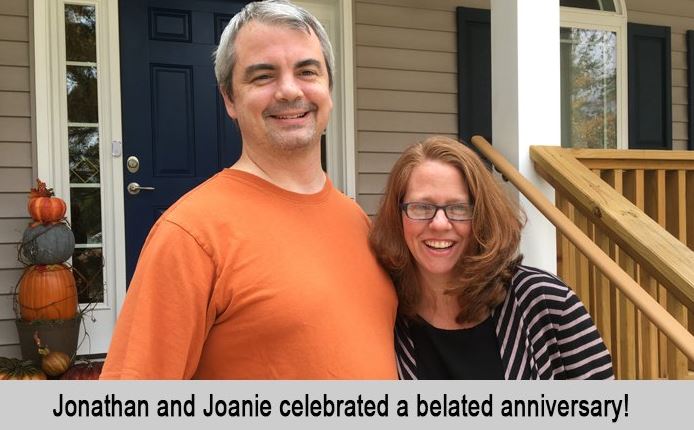 Jonathan and Joanie celebrated a belated anniversary.