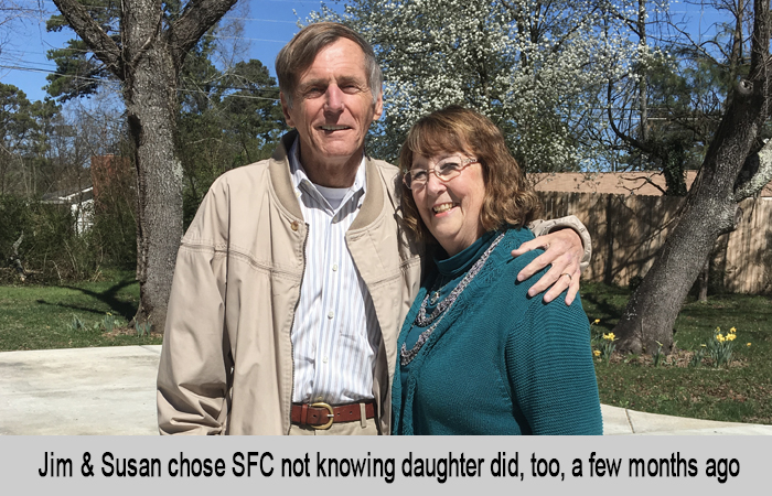 Jim and Susan chose St Francis Cottage not knowing that their daughter did too, a few months before.