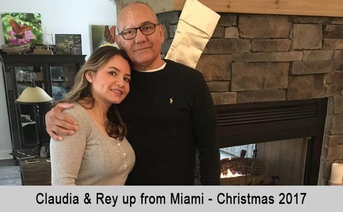 Claudia and Ray up from Miami, Christmas, 2017